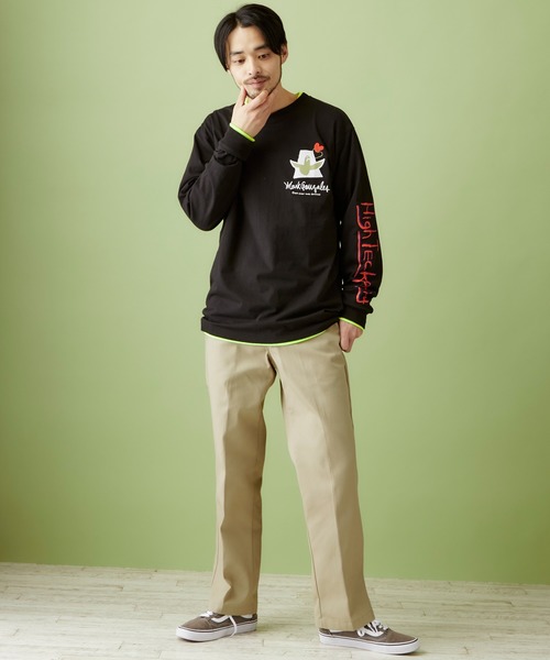 Mark Gonzales(マーク・ゴンザレス)の「Mark Gonzales/マークゴンザレス MONO-MART別注 袖ライン オーバーサイズ L/S カットソー(Tシャツ/カットソー・メンズ・ベージュ系その他/グリーン系その他/ブラック/ホワイト・FREE)」の17枚目の写真