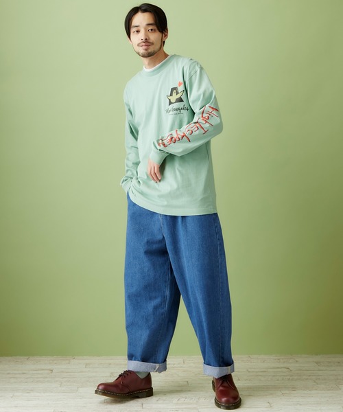 Mark Gonzales(マーク・ゴンザレス)の「Mark Gonzales/マークゴンザレス MONO-MART別注 袖ライン オーバーサイズ L/S カットソー(Tシャツ/カットソー・メンズ・ベージュ系その他/グリーン系その他/ブラック/ホワイト・FREE)」の19枚目の写真