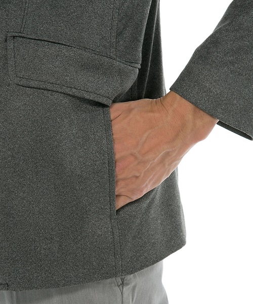 ジョセフアブード　メランジコンバーチブルジャケット　トラベル　グレー　LL JOSEPH ABBOUD（ジョセフアブード）の「メランジスエード