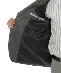 ジョセフアブード　メランジコンバーチブルジャケット　トラベル　グレー　LL JOSEPH ABBOUD（ジョセフアブード）の「メランジスエード