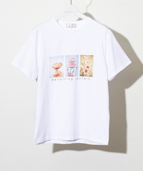 ABAHOUSE GRAY（アバハウスグレイ）の「【展開店舗限定】Flowerphotoプリント半袖Tシャツ（Tシャツ/カットソー・メンズ・ホワイト系その他/ホワイト系その他2/ホワイト系その他3/イエロー/グレイッシュブルー/ピンク・46/48）」の4枚目の写真