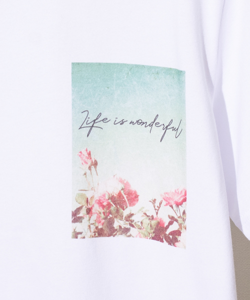 ABAHOUSE GRAY（アバハウスグレイ）の「【展開店舗限定】Flowerphotoプリント半袖Tシャツ（Tシャツ/カットソー・メンズ・ホワイト系その他/ホワイト系その他2/ホワイト系その他3/イエロー/グレイッシュブルー/ピンク・46/48）」の22枚目の写真