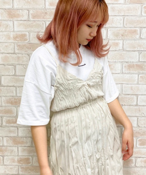 apres jour（アプレジュール）の「クリンクルキャミワンピ×Ｔシャツセット【ZOZOTOWN限定アイテム】（ワンピース・レディース・ミント/アイボリー/その他/モカ・フリー）」の5枚目の写真