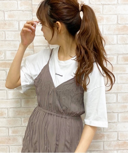 apres jour（アプレジュール）の「クリンクルキャミワンピ×Ｔシャツセット【ZOZOTOWN限定アイテム】（ワンピース・レディース・ミント/アイボリー/その他/モカ・フリー）」の11枚目の写真