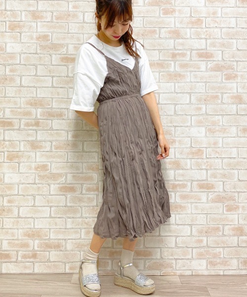 apres jour（アプレジュール）の「クリンクルキャミワンピ×Ｔシャツセット【ZOZOTOWN限定アイテム】（ワンピース・レディース・ミント/アイボリー/その他/モカ・フリー）」の14枚目の写真