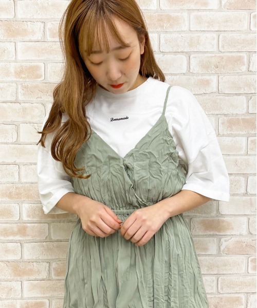 apres jour（アプレジュール）の「クリンクルキャミワンピ×Ｔシャツセット【ZOZOTOWN限定アイテム】（ワンピース・レディース・ミント/アイボリー/その他/モカ・フリー）」の15枚目の写真