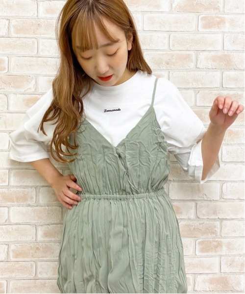 apres jour（アプレジュール）の「クリンクルキャミワンピ×Ｔシャツセット【ZOZOTOWN限定アイテム】（ワンピース・レディース・ミント/アイボリー/その他/モカ・フリー）」の16枚目の写真