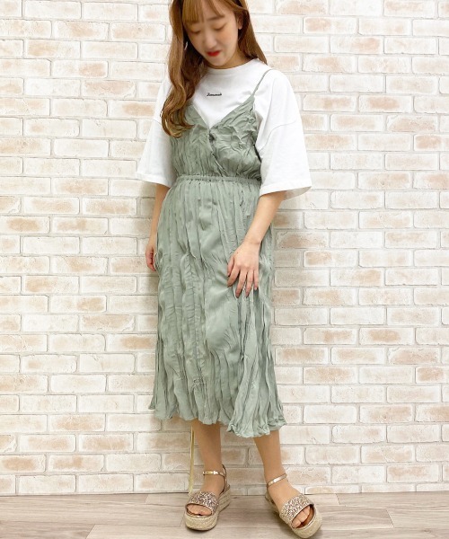 apres jour（アプレジュール）の「クリンクルキャミワンピ×Ｔシャツセット【ZOZOTOWN限定アイテム】（ワンピース・レディース・ミント/アイボリー/その他/モカ・フリー）」の19枚目の写真