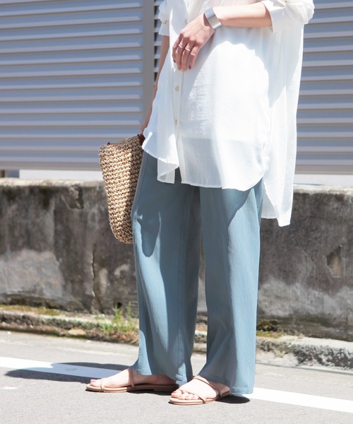 reca(レカ)の「シアーストレートパンツ(その他パンツ・レディース・ブルー系その他/オフホワイト/ブラック/ホワイト系その他/アイボリー/ミント・FREE)」の6枚目の写真
