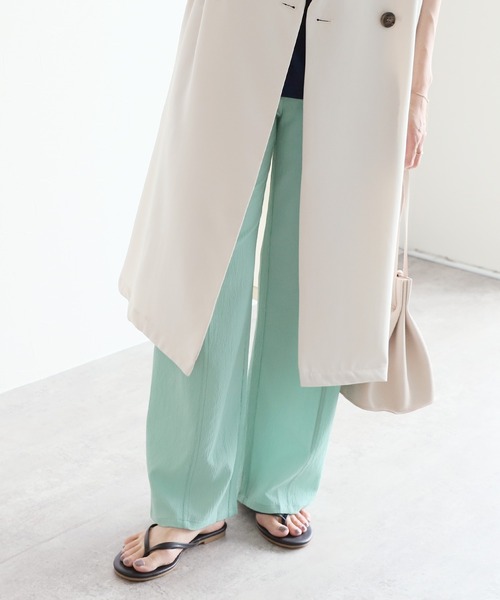 reca(レカ)の「シアーストレートパンツ(その他パンツ・レディース・ブルー系その他/オフホワイト/ブラック/ホワイト系その他/アイボリー/ミント・FREE)」の1枚目の写真