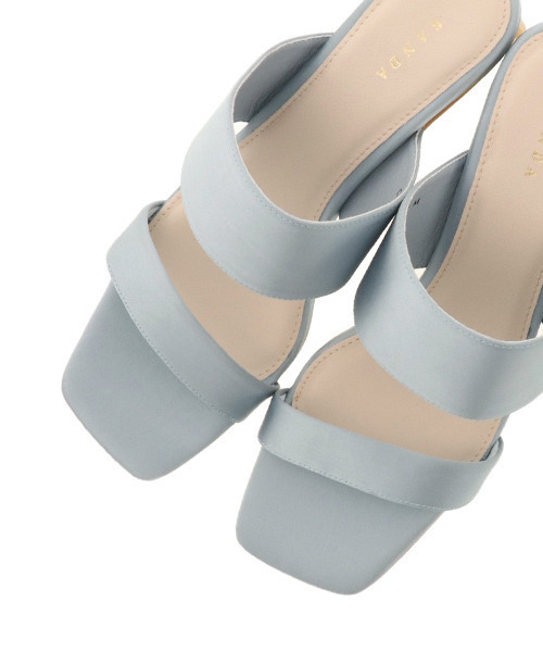 RANDA（ランダ）の「変形ヒールミュールサンダル（サンダル・レディース・ブラック/ゴールド/ピンク/ブルー/アイボリー・M/L/LL/S）」の6枚目の写真