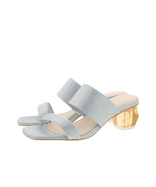 RANDA（ランダ）の「変形ヒールミュールサンダル（サンダル・レディース・ブラック/ゴールド/ピンク/ブルー/アイボリー・M/L/LL/S）」の12枚目の写真