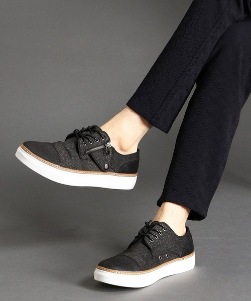 NICOLE CLUB FOR MEN スニーカーローファー ブラック NICOLE CLUB FOR