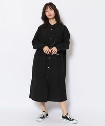 and wander | and wander/アンドワンダー　CORDURA typewrighter long shirt コーデュラタイプライターロングシャツ 574098300300140(ワンピース)