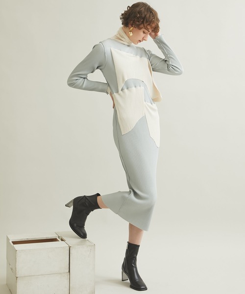 kotohayokozawa(コトハヨコザワ)の「【kotohayokozawa(コトハヨコザワ)】ロングスリーブクルーネックワンピース TDKT-PD05(ワンピース・レディース・ブラック/ベージュ/グリーン/グレー・FREE)」の17枚目の写真