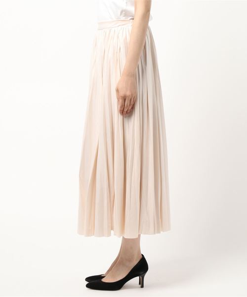 KOBE LETTUCE（コウベレタス）の「レザーライクプリーツスカート（スカート・レディース・アイボリー/ブラック/ブラウン・FREE）」の4枚目の写真