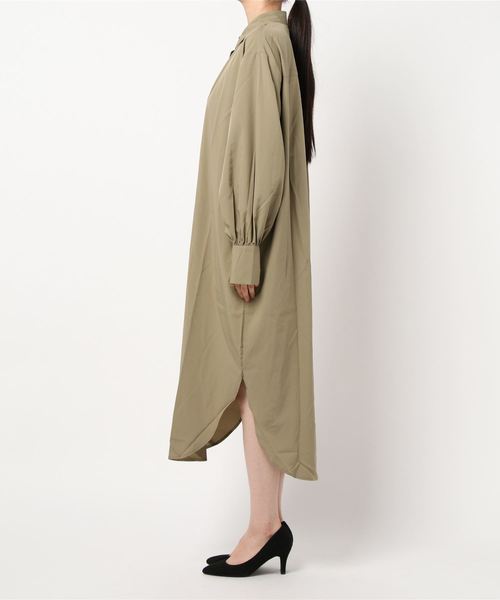 KOBE LETTUCE(コウベレタス)の「オーバーサイズロングシャツワンピース(シャツワンピース・レディース・レッド系その他/グリーン系その他/ブラウン/ベージュ系その他・FREE)」の5枚目の写真