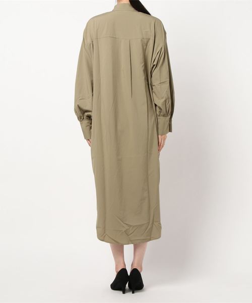 KOBE LETTUCE(コウベレタス)の「オーバーサイズロングシャツワンピース(シャツワンピース・レディース・レッド系その他/グリーン系その他/ブラウン/ベージュ系その他・FREE)」の6枚目の写真