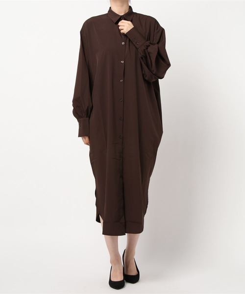 KOBE LETTUCE(コウベレタス)の「オーバーサイズロングシャツワンピース(シャツワンピース・レディース・レッド系その他/グリーン系その他/ブラウン/ベージュ系その他・FREE)」の16枚目の写真