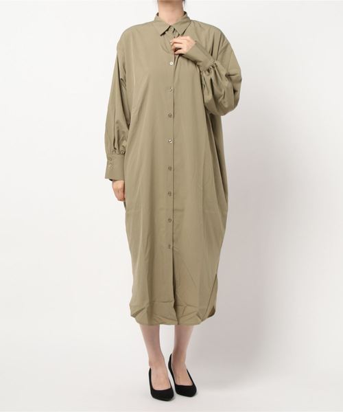 KOBE LETTUCE(コウベレタス)の「オーバーサイズロングシャツワンピース(シャツワンピース・レディース・レッド系その他/グリーン系その他/ブラウン/ベージュ系その他・FREE)」の19枚目の写真