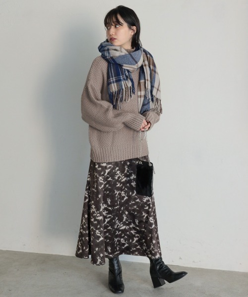 PAGEBOY（ページボーイ）の「チェックBIGストール(ボリュームマフラー)（マフラー・レディース・ホワイト系その他/ブラック系その他/ベージュ系その他・FREE）」の9枚目の写真