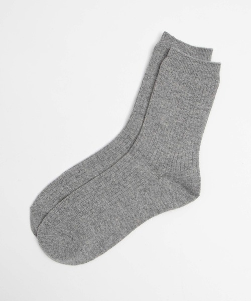 WEGO(ウィゴー)の「WEGO/ウールMIXソックス(ソックス/靴下・レディース・ホワイト/ブラック/ベージュ/グレー/サックスブルー/グリーン/ライトブラウン/マスタード/ワイン・FREE)」の3枚目の写真