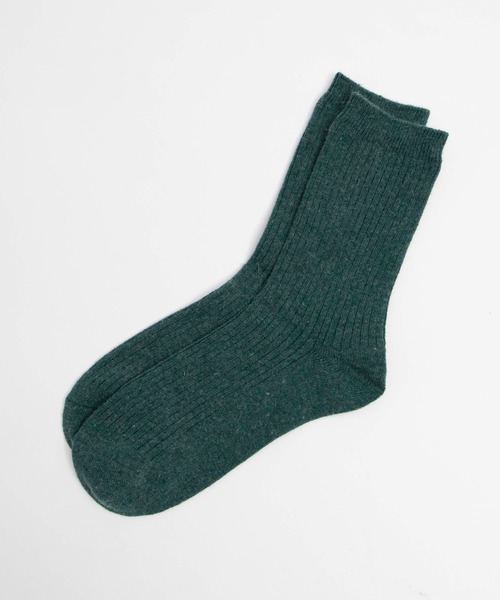 WEGO(ウィゴー)の「WEGO/ウールMIXソックス(ソックス/靴下・レディース・ホワイト/ブラック/ベージュ/グレー/サックスブルー/グリーン/ライトブラウン/マスタード/ワイン・FREE)」の6枚目の写真