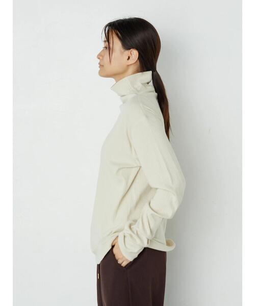 AMERICAN HOLIC（アメリカンホリック）の「リブカットタートルプルオーバー　＊（Tシャツ/カットソー・レディース・ブラック/ブラウン/オフホワイト/アイボリー・M/L）」の15枚目の写真