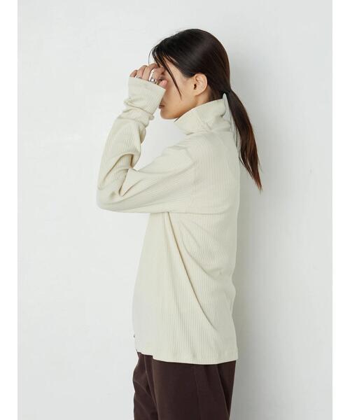 AMERICAN HOLIC（アメリカンホリック）の「リブカットタートルプルオーバー　＊（Tシャツ/カットソー・レディース・ブラック/ブラウン/オフホワイト/アイボリー・M/L）」の16枚目の写真