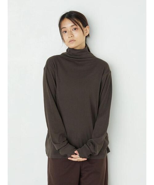 AMERICAN HOLIC（アメリカンホリック）の「リブカットタートルプルオーバー　＊（Tシャツ/カットソー・レディース・ブラック/ブラウン/オフホワイト/アイボリー・M/L）」の22枚目の写真