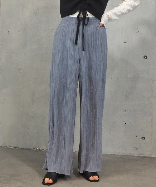 tiptop（ティップトップ）の「2021SS サテンミニプリーツワイドパンツ（その他パンツ・レディース・ブラック/モカ/グレイッシュベージュ/ブルー・FREE）」の16枚目の写真