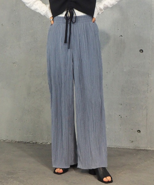 tiptop（ティップトップ）の「2021SS サテンミニプリーツワイドパンツ（その他パンツ・レディース・ブラック/モカ/グレイッシュベージュ/ブルー・FREE）」の15枚目の写真