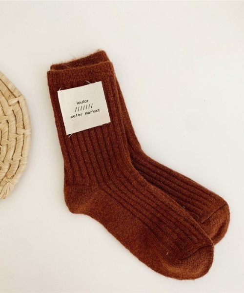 「kakko」(カッコ)の「レディース ウール混ソックス靴下(ソックス/靴下・レディース・A/B/C/D/E/F/G/H/I/J/K/L・ONE SIZE)」の1枚目の写真