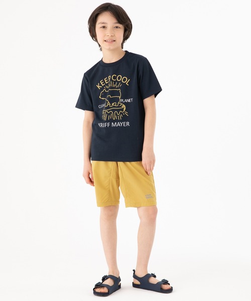 KRIFF MAYER Kid's Collection（クリフメイヤーキッズコレクション）の「さらさらエアーショーツ（その他パンツ・キッズ・チャコール/ネイビー/カーキ/イエロー・140/120/160/150/130/170）」の9枚目の写真