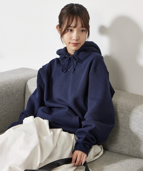 ラッセル　LINE RIB BIG HOODIE サイズ7 ラッセル（RUSSELL）（レディース）FullZip Line Rib フーディ