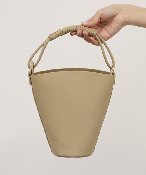 CAPRICIEUX LE'MAGE(カプリシューレマージュ)の「ミニバケツショルダーバッグ(ショルダーバッグ・レディース・ベージュ/オレンジ/シルバー・ONESIZE)」の7枚目の写真