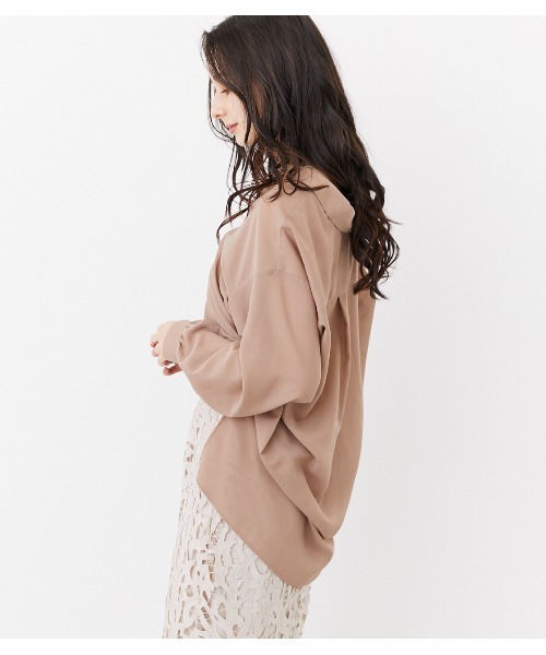 rienda - バックテール シースルーシャツ rienda（リエンダ）の「バックテールシースルーシャツ（シャツ