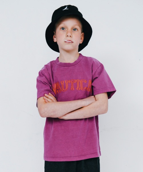 NAUTICA（ノーティカ）の「【NAUTICA/ノーティカ】ピグメントロゴTシャツ（Tシャツ/カットソー・キッズ・ベージュ/チャコールグレー/パープル・150cm/100cm/140cm/120cm/110cm/130cm）」の3枚目の写真