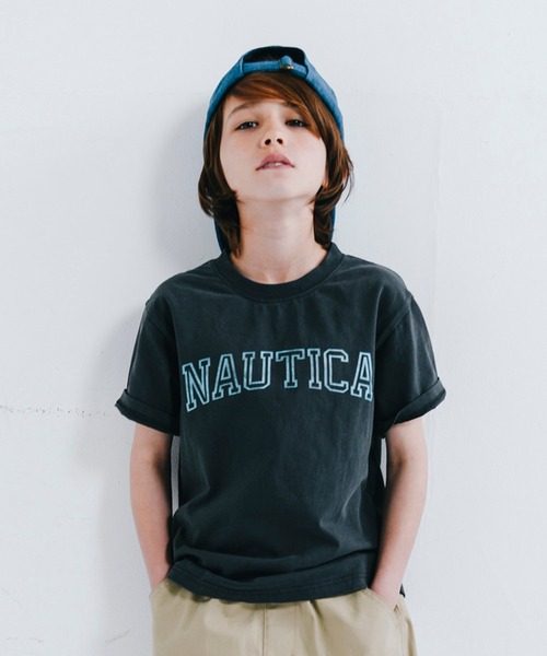 NAUTICA（ノーティカ）の「【NAUTICA/ノーティカ】ピグメントロゴTシャツ（Tシャツ/カットソー・キッズ・ベージュ/チャコールグレー/パープル・150cm/100cm/140cm/120cm/110cm/130cm）」の7枚目の写真