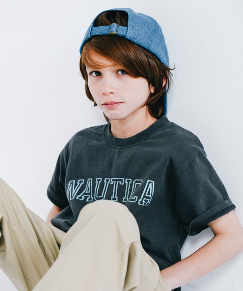 NAUTICA（ノーティカ）の「【NAUTICA/ノーティカ】ピグメントロゴTシャツ（Tシャツ/カットソー・キッズ・ベージュ/チャコールグレー/パープル・150cm/100cm/140cm/120cm/110cm/130cm）」の8枚目の写真