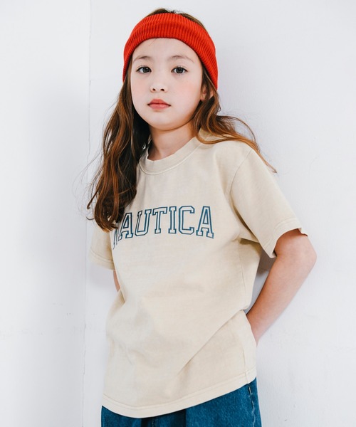 NAUTICA（ノーティカ）の「【NAUTICA/ノーティカ】ピグメントロゴTシャツ（Tシャツ/カットソー・キッズ・ベージュ/チャコールグレー/パープル・150cm/100cm/140cm/120cm/110cm/130cm）」の14枚目の写真