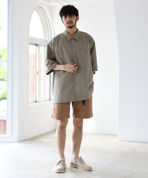 BEAMS（ビームス）の「BEAMS / ツイルチェック イージー ワークシャツ（シャツ/ブラウス・メンズ・ベージュ/その他・SMALL/MEDIUM/LARGE）」の4枚目の写真