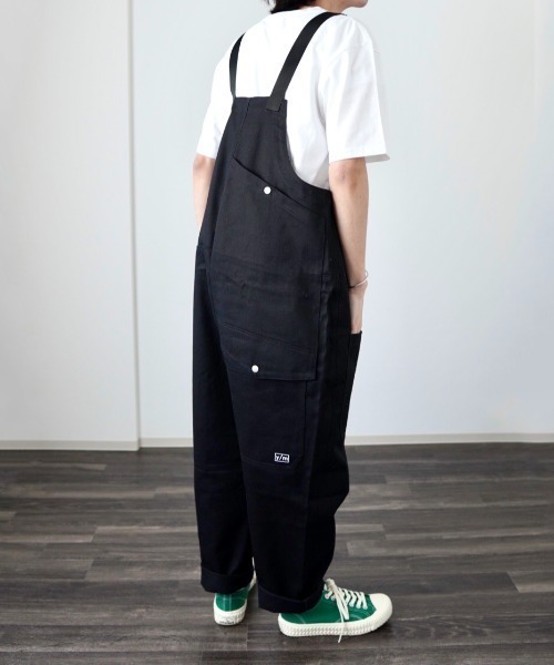 y/m by れぽすけ(イムバイレポスケ)の「ミリタリーサロペット(サロペット/オーバーオール・メンズ・インディゴブルー/ブラック・LARGE/MEDIUM)」の7枚目の写真