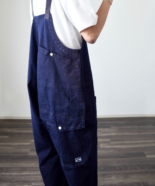 y/m by れぽすけ(イムバイレポスケ)の「ミリタリーサロペット(サロペット/オーバーオール・メンズ・インディゴブルー/ブラック・LARGE/MEDIUM)」の12枚目の写真