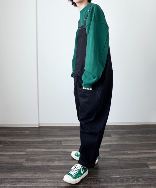 y/m by れぽすけ(イムバイレポスケ)の「ミリタリーサロペット(サロペット/オーバーオール・メンズ・インディゴブルー/ブラック・LARGE/MEDIUM)」の5枚目の写真
