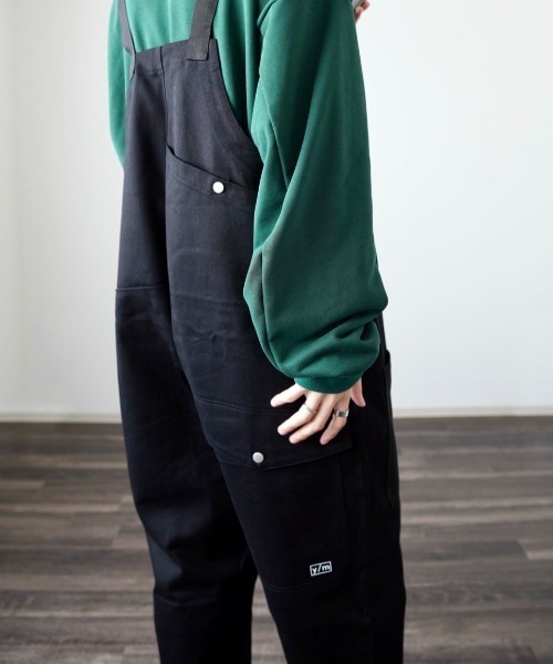 y/m by れぽすけ(イムバイレポスケ)の「ミリタリーサロペット(サロペット/オーバーオール・メンズ・インディゴブルー/ブラック・LARGE/MEDIUM)」の13枚目の写真