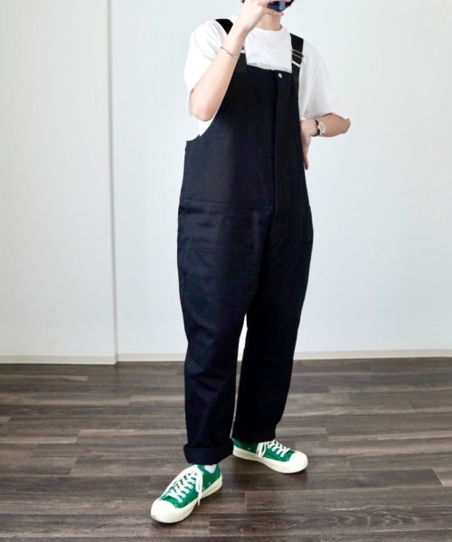 y/m by れぽすけ(イムバイレポスケ)の「ミリタリーサロペット(サロペット/オーバーオール・メンズ・インディゴブルー/ブラック・LARGE/MEDIUM)」の15枚目の写真