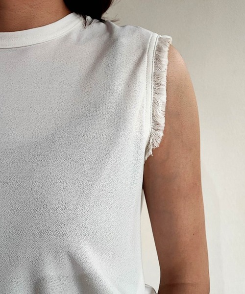 FELLINI（フェリーニ）の「ノースリーブトップス（Tシャツ/カットソー・レディース・ホワイト/ブラック/グレー・M）」の7枚目の写真