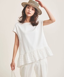 The Virgnia（ザ ヴァージニア）の「カットワーク幾何学刺繍トップス（Tシャツ/カットソー）」