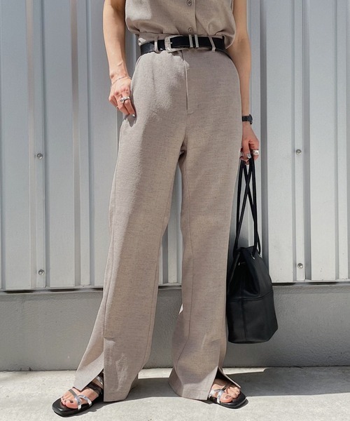 PAGEBOY（ページボーイ）の「リネンライクセットアップスラックス（スラックス・レディース・ベージュ系その他/オリーブ/ブラック・FREE）」の13枚目の写真